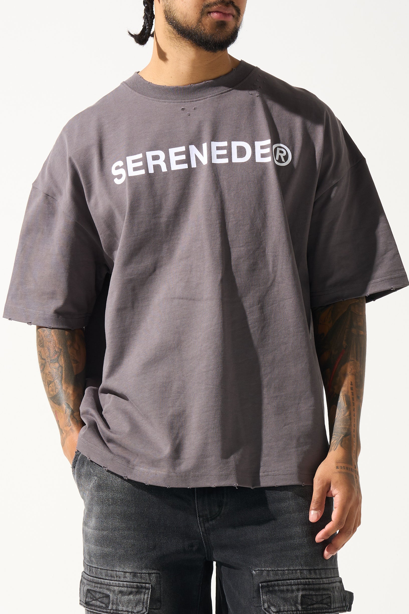 "GLOBAL" Dark Grey T-Shirt - Image 3