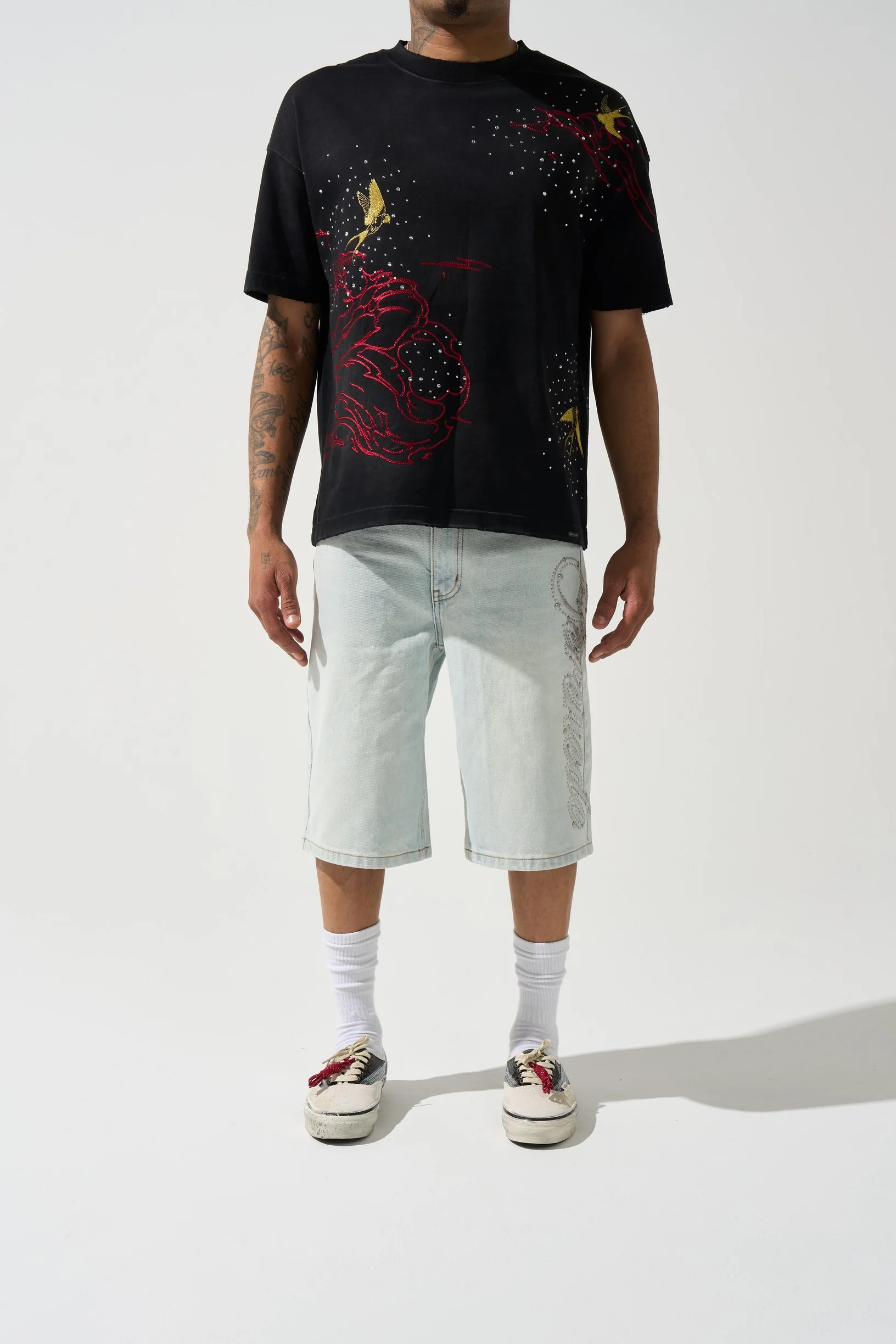 SIDE SCRIPT Light Denim Shorts